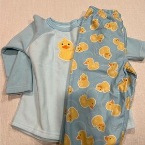 Carter's Blue and Yellow Duck Pajama Set
